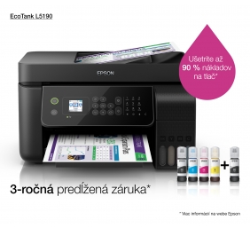 Spausdintuvas rašalinis EPSON EcoTank L5190 (C11CG85403), Multifunkcinis  spalvotas, A4 spausdintuva