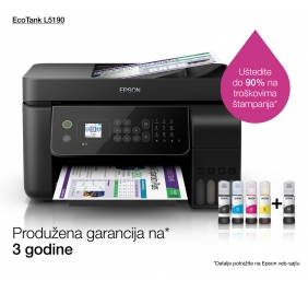 Spausdintuvas rašalinis EPSON EcoTank L5190 (C11CG85403), Multifunkcinis  spalvotas, A4 spausdintuva