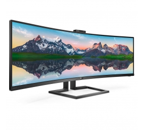 Philips | SuperWide curved LCD display | 499P9H/00 | 48.8 " | VA | Dual QHD | 32:9 | 70 Hz | 5 ms | 5120 x 1440 pixels | 450 cd/m² | Headphone out | HDMI ports quantity 2 | Black