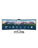 Philips | SuperWide curved LCD display | 499P9H/00 | 48.8 " | VA | Dual QHD | 32:9 | 70 Hz | 5 ms | 5120 x 1440 pixels | 450 cd/m² | Headphone out | HDMI ports quantity 2 | Black