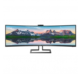 Philips | SuperWide curved LCD display | 499P9H/00 | 48.8 " | VA | Dual QHD | 32:9 | 70 Hz | 5 ms | 5120 x 1440 pixels | 450 cd/m² | Headphone out | HDMI ports quantity 2 | Black