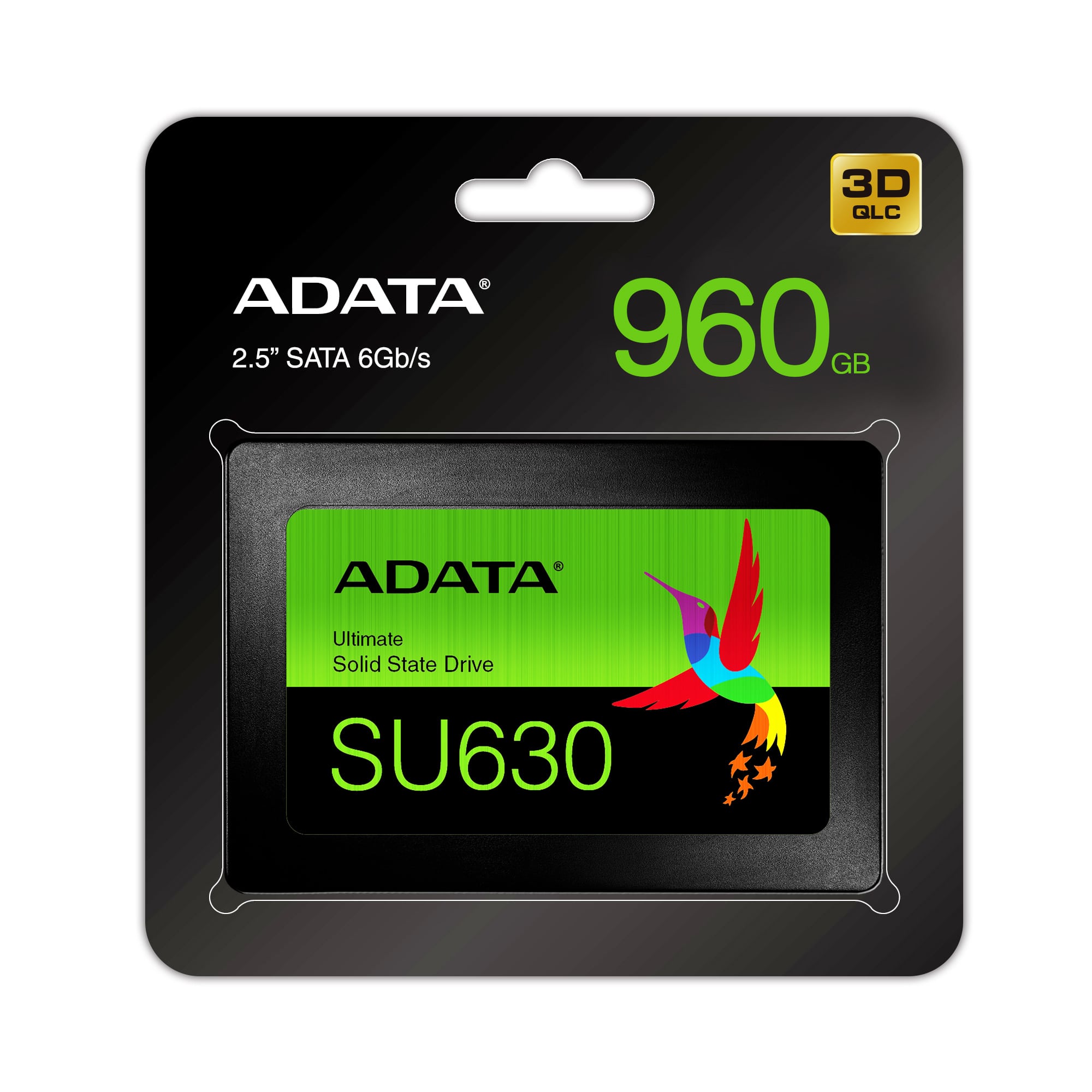 ADATA | Ultimate SU630 3D NAND SSD | 960 GB | SSD form factor 2.5” | Solid-state drive interface SATA | Read speed 520 MB/s | Write speed 450 MB/s
