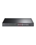 TP-Link TL-SL1218MP 16-Port 10/100Mbps + 2-Port Gigabit Unmanaged PoE Šakotuvas