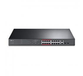 TP-Link TL-SL1218MP 16-Port 10/100Mbps + 2-Port Gigabit Unmanaged PoE Šakotuvas