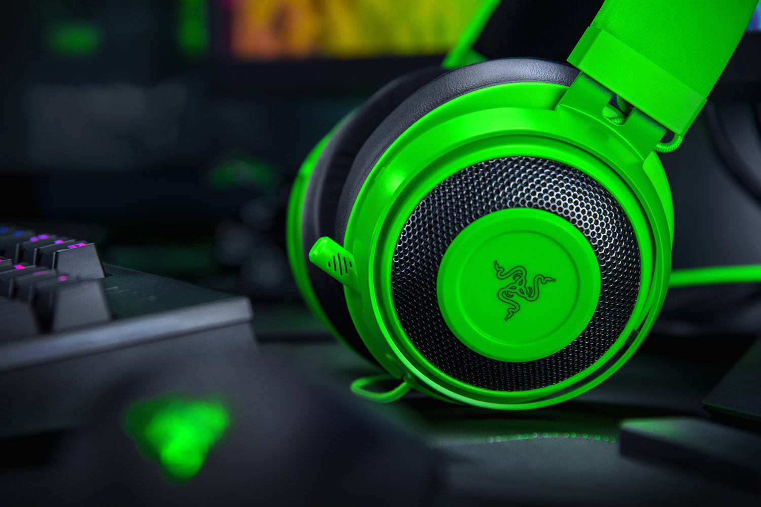 RAZER Kraken Green Headset 1STOP.lt - viena stotelė Jūsų verslui