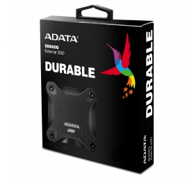 ADATA External SSD SD600Q 240 GB USB 3.1 Black Backward compatible with USB 3.1/USB 2.0. Read/write speed up to 440/430 MB/s.