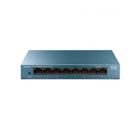 TP-LINK | 8-Port 10/100/1000Mbps Desktop Network Switch | LS108G | Unmanaged | Desktop | Power supply type External