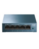 TP-Link LS105G 5-Port 10/100/1000Mbps Desktop Tinklo šakotuvas, Steel housing, Mėlyna