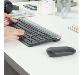 Logitech MK470 Slim Combo Belaidė klaviatūra + pelė, US, Graphite