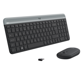 Logitech MK470 Slim Combo Belaidė klaviatūra + pelė, US, Graphite