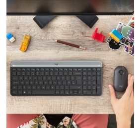 Logitech MK470 Slim Combo Belaidė klaviatūra + pelė, US, Graphite