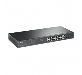 TP-LINK | Switch | TL-SG1218MPE | Web Managed | Rackmountable | Gigabit Ethernet (copper) ports quantity 16 | SFP ports quantity 2 | PoE+ ports quantity 16 | 36 month(s)