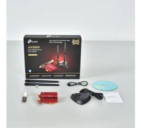 TP-LINK | TX3000E | AX3000 Wi-Fi 6 Bluetooth 5.0 PCIe Adapter | 2.4GHz/5GHz | Antenna type 2xHigh-Gain External Antennas | 574+2402 Mbit/s