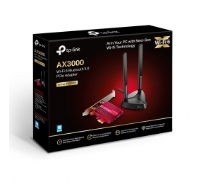 TP-LINK | TX3000E | AX3000 Wi-Fi 6 Bluetooth 5.0 PCIe Adapter | 2.4GHz/5GHz | Antenna type 2xHigh-Gain External Antennas | 574+2402 Mbit/s