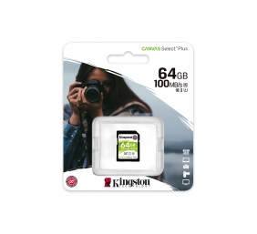 Kingston | Canvas Select Plus | UHS-I | 64 GB | SDXC | Flash memory class 10