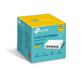 TP-LINK | 5-Port 10/100Mbps Desktop Network Switch | LS1005 | Unmanaged | Desktop | Power supply type External