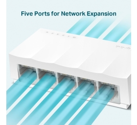 TP-LINK | 5-Port 10/100Mbps Desktop Network Switch | LS1005 | Unmanaged | Desktop | Power supply type External