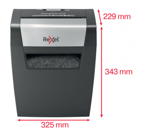 Rexel Momentum X308 Dokumentų naikiklis Particle-cut shredding 5x42mm P-3 15L, Pilka/Juoda