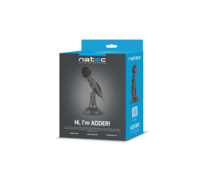 Natec | Microphone | NMI-0776 Adder | Black | Wired