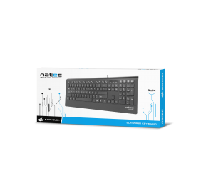 Natec Keyboard, Barracuda, US Layout, Slim | Natec | Keyboard | Barracuda | Standard | Wired | US | Black | 529 g