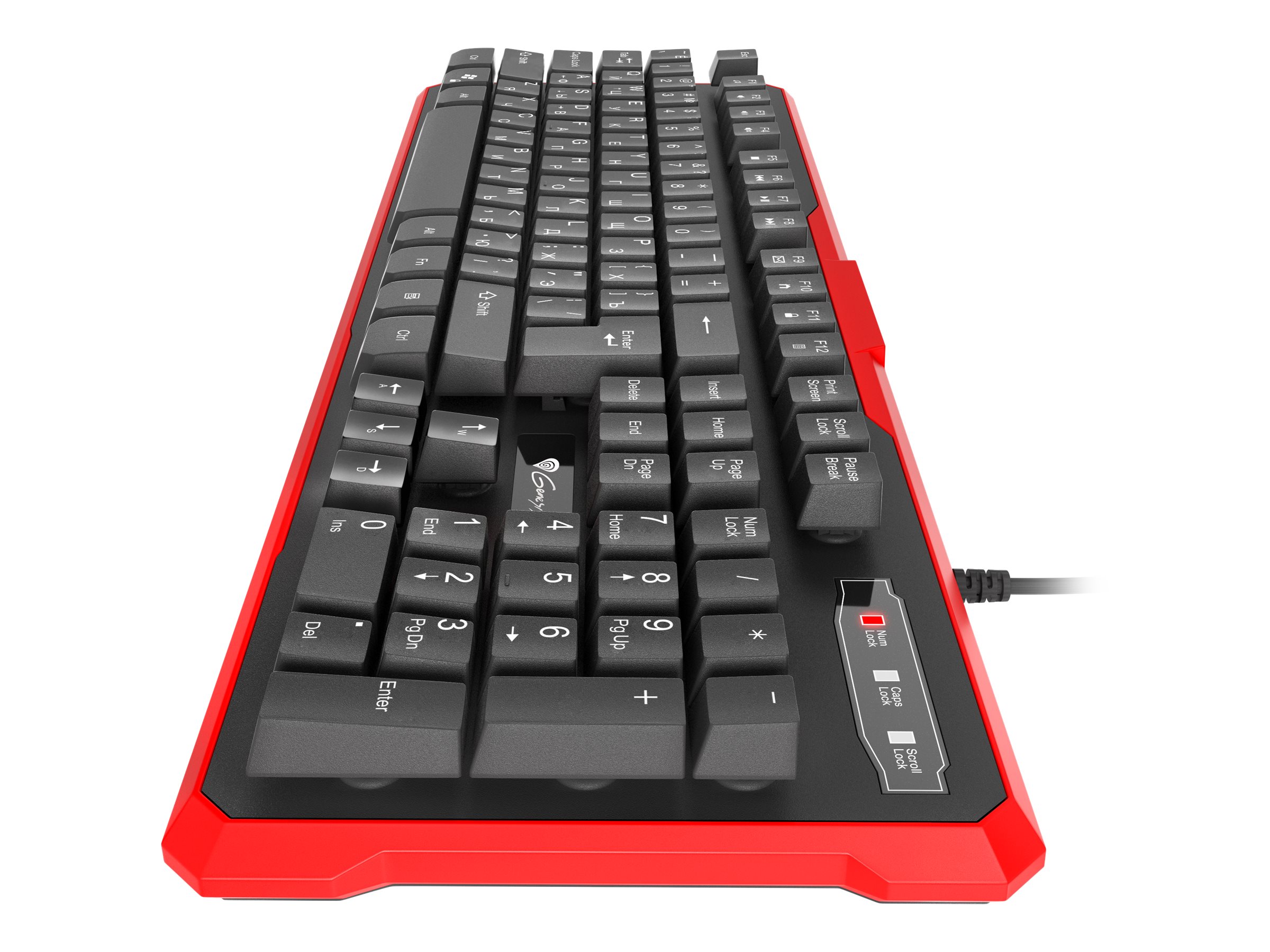 Genesis | Silicone Keyboard | RHOD 110 | Standard | Wired | RU | Black/Red