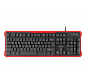 Genesis | RHOD 110 | Standard | Silicone Keyboard | RU | Wired | Black/Red