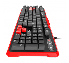 Genesis | RHOD 110 | Standard | Silicone Keyboard | RU | Wired | Black/Red