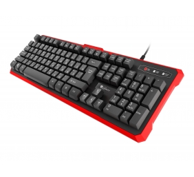 Genesis | RHOD 110 | Standard | Silicone Keyboard | RU | Wired | Black/Red