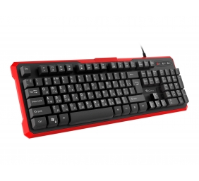 Genesis | RHOD 110 | Standard | Silicone Keyboard | RU | Wired | Black/Red