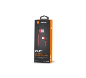 Natec Prati, Angled USB Type C to Type A Cable 1m, Red | Natec | Angled USB Type C to USB Type A | Prati | USB Type C | USB Type-A