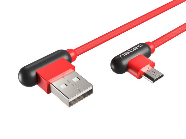 Natec | Angled USB Micro to Type A Cable | Prati | Micro USB | USB Type-A