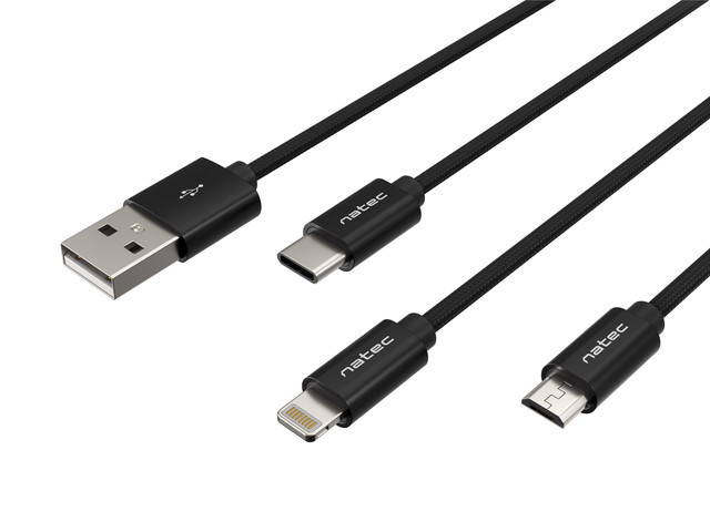 Natec | NKA-1202 | USB-A to Micro USB, Lightning, USB-C