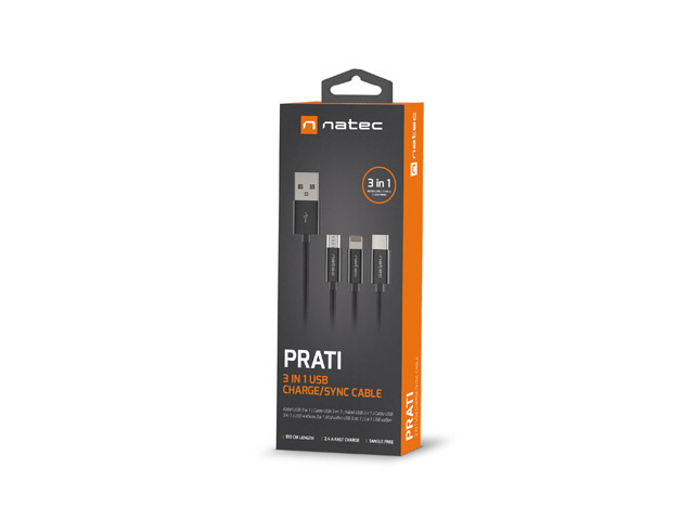 Natec | NKA-1202 | USB-A to Micro USB, Lightning, USB-C