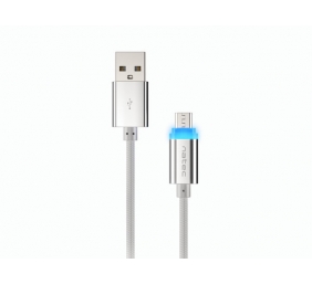 Natec Prati, USB Micro to Type A Cable 1m, LED, Silver Natec | Micro USB | USB Type-A