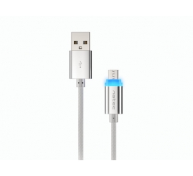 Natec Prati, USB Micro to Type A Cable 1m, LED, Silver | Natec | Prati | Micro USB | USB Type-A