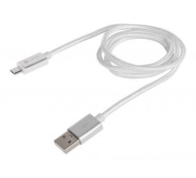 Natec Prati, USB Micro to Type A Cable 1m, Nylon, Silver | Natec | Micro USB to USB Type-A | Prati | Micro USB | USB Type-A