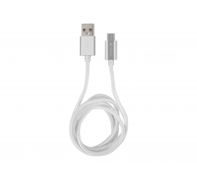 Natec Prati, USB Micro to Type A Cable 1m, Nylon, Silver | Natec | Micro USB to USB Type-A | Prati | Micro USB | USB Type-A