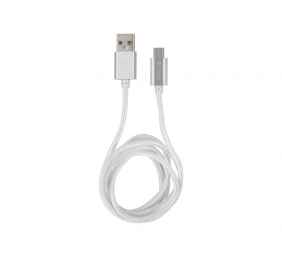 Natec Prati, USB Micro to Type A Cable 1m, Nylon, Silver | Natec | Prati | Micro USB | USB Type-A