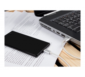 Natec Prati, USB Micro to Type A Cable 1m, Nylon, Silver | Natec | Micro USB to USB Type-A | Prati | Micro USB | USB Type-A
