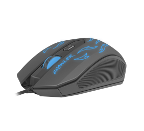 FURY Brawler Optical Gaming mouse, 1600DPI, Wired, Black/Green Fury Gaming mouse Brawler Optical mouse Black/Green