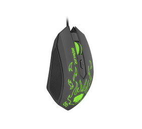 FURY Brawler Optical Gaming mouse, 1600DPI, Wired, Black/Green Fury Gaming mouse Brawler Optical mouse Black/Green