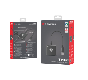 GENESIS TIN 200 Mouse/Keyboard Adapter For XONE/PS4/PS3/Switch Console, Black | Genesis