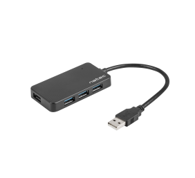 Natec | 4 Port Hub With USB 3.0 | Moth NHU-1342 | Black | 0.15 m