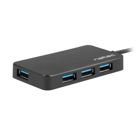 Natec USB 3.0 HUB, Silkworm, 4-Port, Black | Natec | 4 Port Hub With USB 3.0 | Silkworm NHU-1343 | 0.15 m | Black | USB Type-C