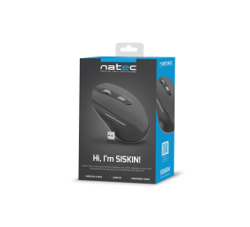 Natec Mouse, Siskin, Silent, Wireless, 2400 DPI, Optical, Black-Grey | Natec | Mouse | Optical | Wireless | Black/Grey | Siskin