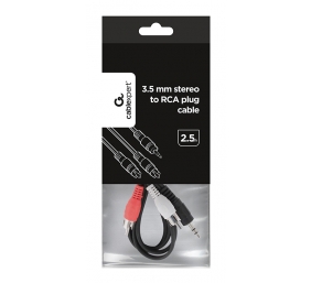 Cablexpert | 2.5m, 3.5mm/2xRCA, M/M | 3.5mm | 2 x RCA
