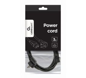 Cablexpert | PC-186-VDE-3M Power cord (C13), VDE approved, 3 m | Black