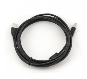 USB 2.0 A-plug B-plug 3 m (10 ft) cable with ferrite core | Cablexpert
