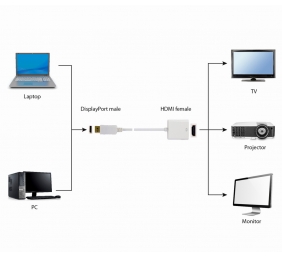 Cablexpert | Adapter cable | DisplayPort | HDMI | 0.1 m