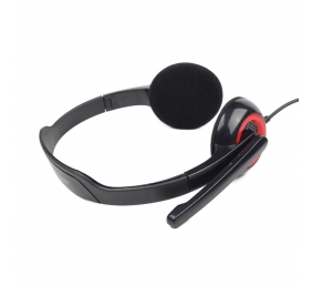 Gembird | MHS-002 Stereo headset | Built-in microphone | 3.5 mm | Black/Red